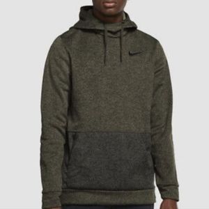 New Nike Therma Men's Training Pullover Hoodie CU6214-357 Olive/Dark Grey - XL